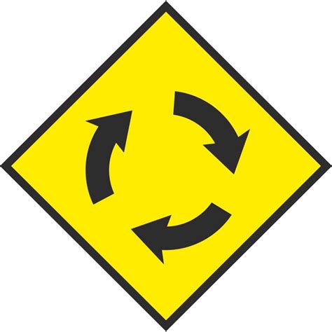 roundabout ahead sign